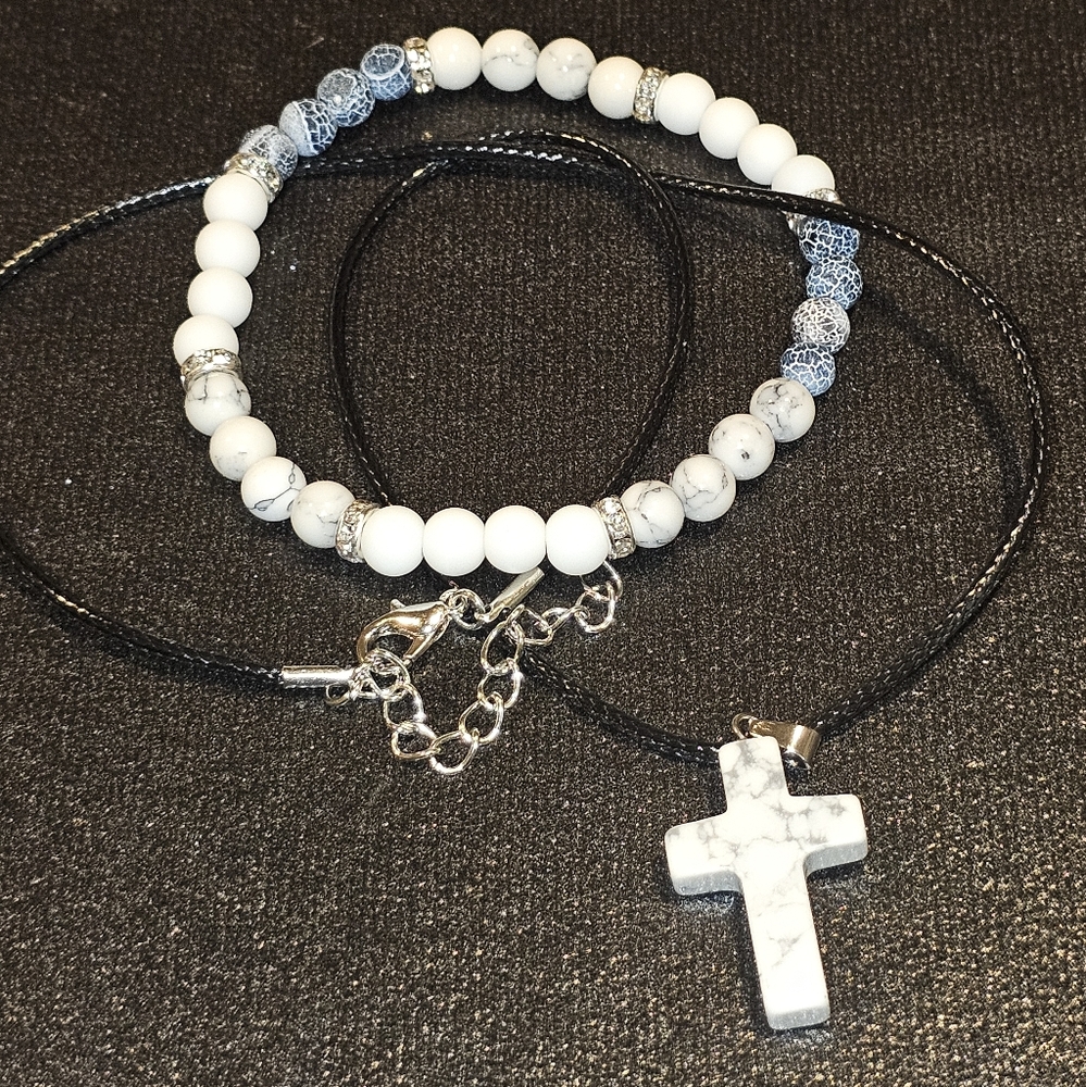 2pc Chakra bracelet & necklace